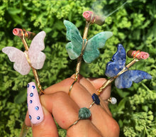 Load image into Gallery viewer, crystal butterfly smoke ring ♡ **pre-order** ♡