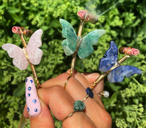 crystal butterfly smoke ring ♡ **pre-order** ♡