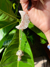 Load image into Gallery viewer, pink amethyst moon dalmatian schroom protection dangle