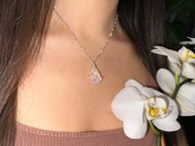 Load image into Gallery viewer, raw opal necklace sterling silver