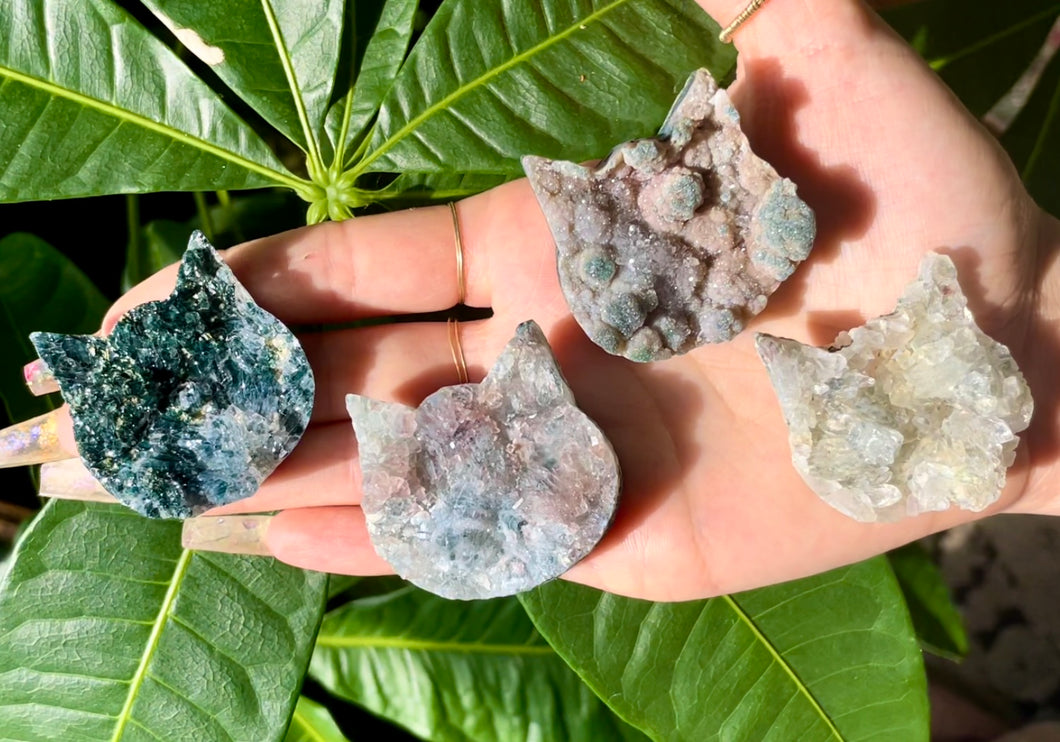 quartz druzy kitty