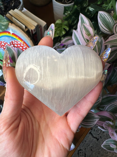 large selenite heart