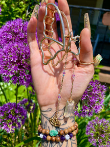 butterfly lotus drippy crystal clip