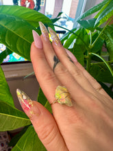 Load image into Gallery viewer, raw opal ring 14k gold- size 7 ♡
