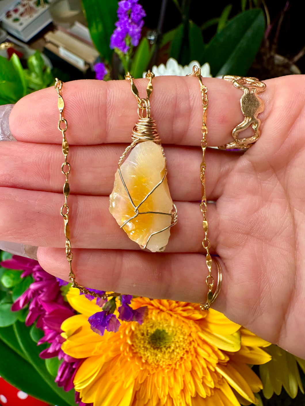 Raw hotsell opal pendant