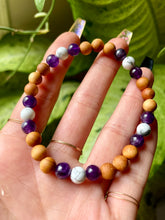 Load image into Gallery viewer, amethyst howlite bracelet