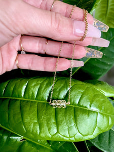 citrine bar necklace