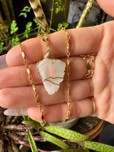 raw opal necklace in 14k gold ❣️