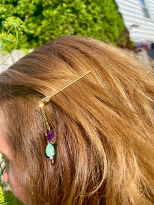 dangly nature hair pin