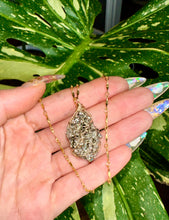 Load image into Gallery viewer, raw pyrite nug necklace  🍃