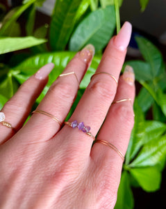 amethyst crystal ring