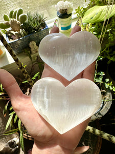 large selenite heart