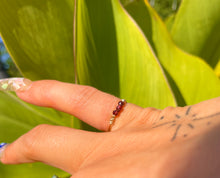 Load image into Gallery viewer, little garnet crystal ring