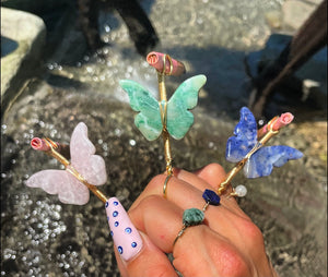 crystal butterfly smoke ring ♡ **pre-order** ♡