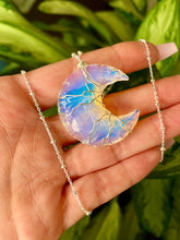 Load image into Gallery viewer, grand opalite moon necklace