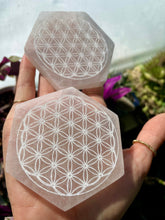 Load image into Gallery viewer, selenite flower of life hexagon