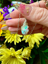 Load image into Gallery viewer, raw opal necklace sterling silver 🌀