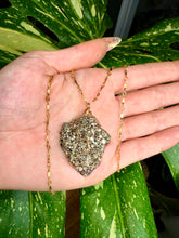 Load image into Gallery viewer, grand raw pyrite nug necklace