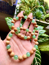 Load image into Gallery viewer, aventurine wood bead bracelet
