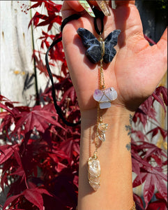 sodalite butterfly shroomie protection dangle