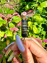Load image into Gallery viewer, raw black tourmaline smoke ring *pre-order*