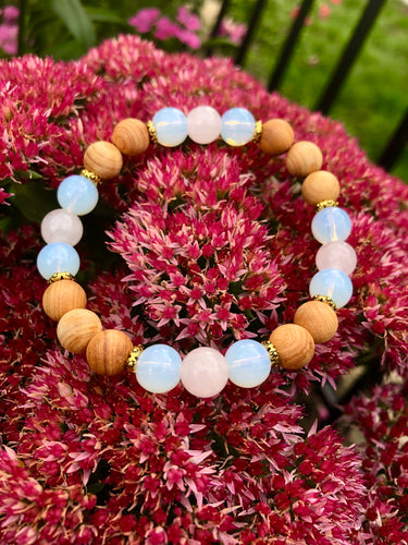 rose quartz & opalite bracelet