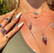 Load image into Gallery viewer, evil eye labradorite necklace