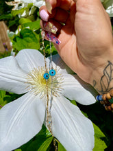 Load image into Gallery viewer, evil eye labradorite anklet  ♡  handmade for you