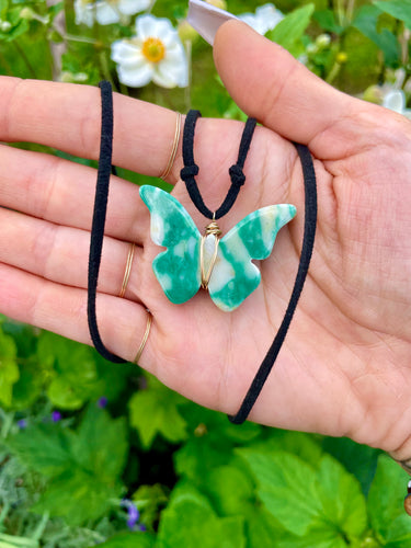 jade butterfly necklace