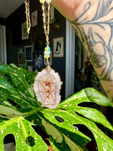 Load image into Gallery viewer, grand stalactite slice opal necklace
