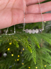 Load image into Gallery viewer, tourmalinated quartz bar necklace