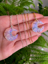 Load image into Gallery viewer, mini opalite moon necklace