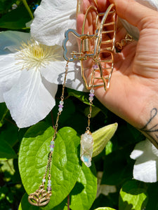 butterfly lotus drippy crystal clip