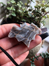 Load image into Gallery viewer, chalcedony crystal bat necklace